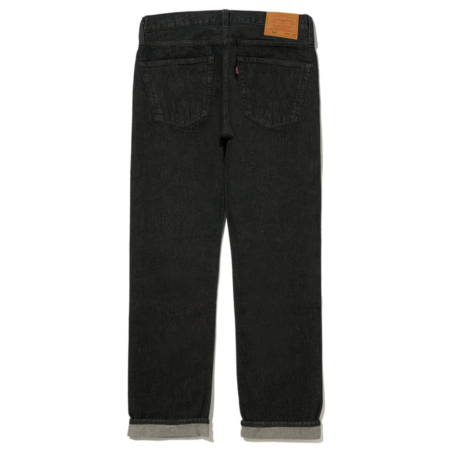 Levi's 501 ジーンズ ブラック セルビッチ ストレート メンズ