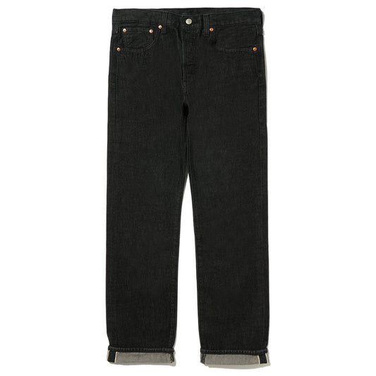 Levi's 501 ジーンズ ブラック セルビッチ ストレート メンズ