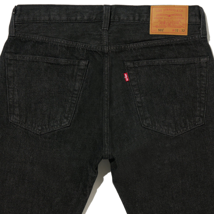 Levi's 501 ジーンズ ブラック セルビッチ ストレート メンズ