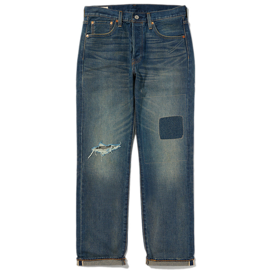 LEVI'S（リーバイス）501® ORIGINAL ジーンズ ミディアムインディゴ 平置き正面 005013906