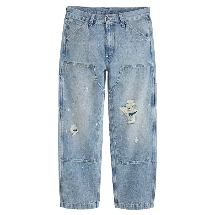 LEVI'S（リーバイス）568™ Loose Straight Double-knee Carpenter ミディアムウォッシュ 平置き正面 A73670020