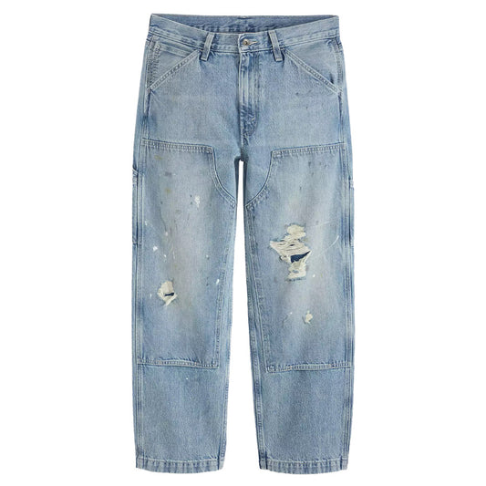 LEVI'S（リーバイス）568™ Loose Straight Double-knee Carpenter ミディアムウォッシュ 平置き正面 A73670020