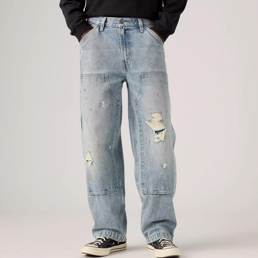 LEVI'S（リーバイス）568™ Loose Straight Double-knee Carpenter モデル着用 正面下半身 A73670020