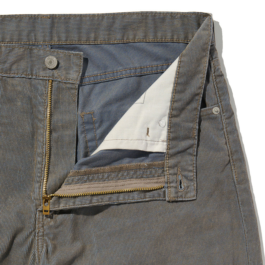 LEVI'S リーバイス 578 バギー コーデュロイパンツ グレー フロント上部 ファスナー開放時 A47500137