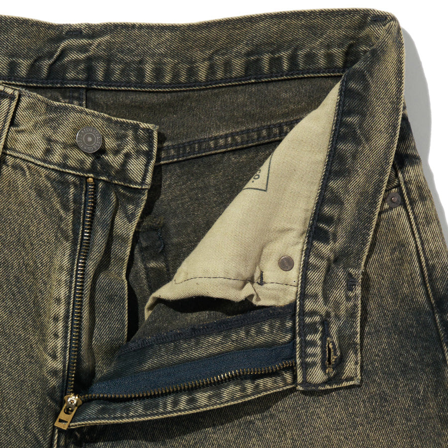 LEVI'S ( リーバイス ) 578™ バギージーンズ ブラウンのフロント部分ジッパー詳細