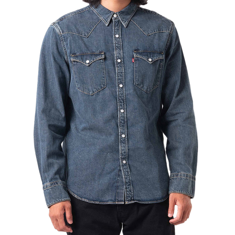 Levi's デニムウエスタンシャツ L/100 LEVI'S ( リーバイス ) ウエスタンシャツ デニムシャツ 濃紺
