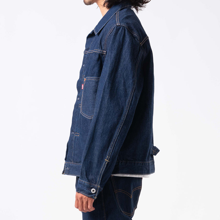 Levi's TYPE I トラッカージャケット ダークインディゴ セルビッジ メンズ スタイリング