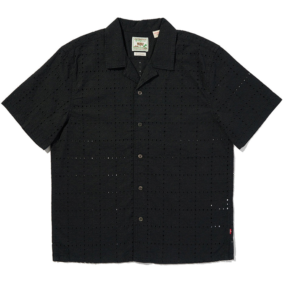 LEVI'S サンセットキャンプシャツ ブラック 正面平置き