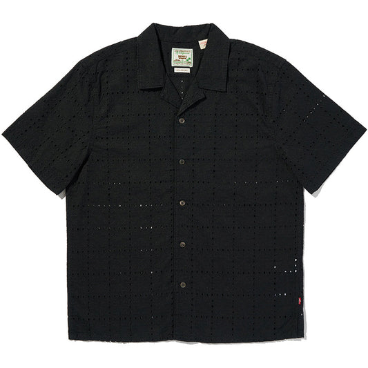 LEVI'S サンセットキャンプシャツ ブラック 正面平置き