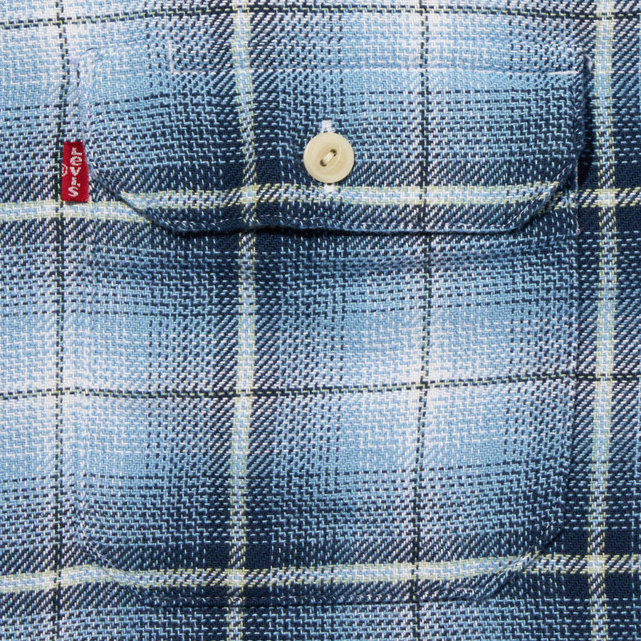 Levi's ジャクソン ワーカー オーバーシャツ ブルーチェック メンズ