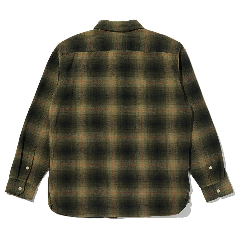 LEVI'S リーバイス ジャクソン ワーカー オーバーシャツ オリーブ/ブラック/ブラウン 背面 平置き 195730304