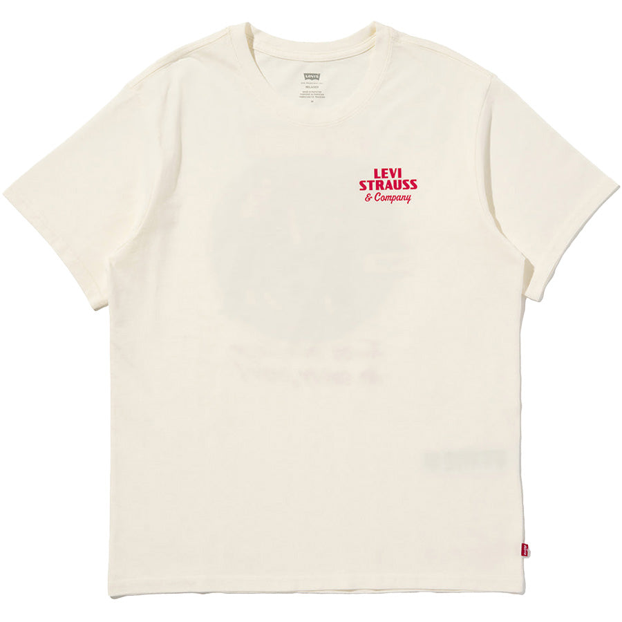 LEVI'S リラックスTシャツ ナチュラル 正面平置き