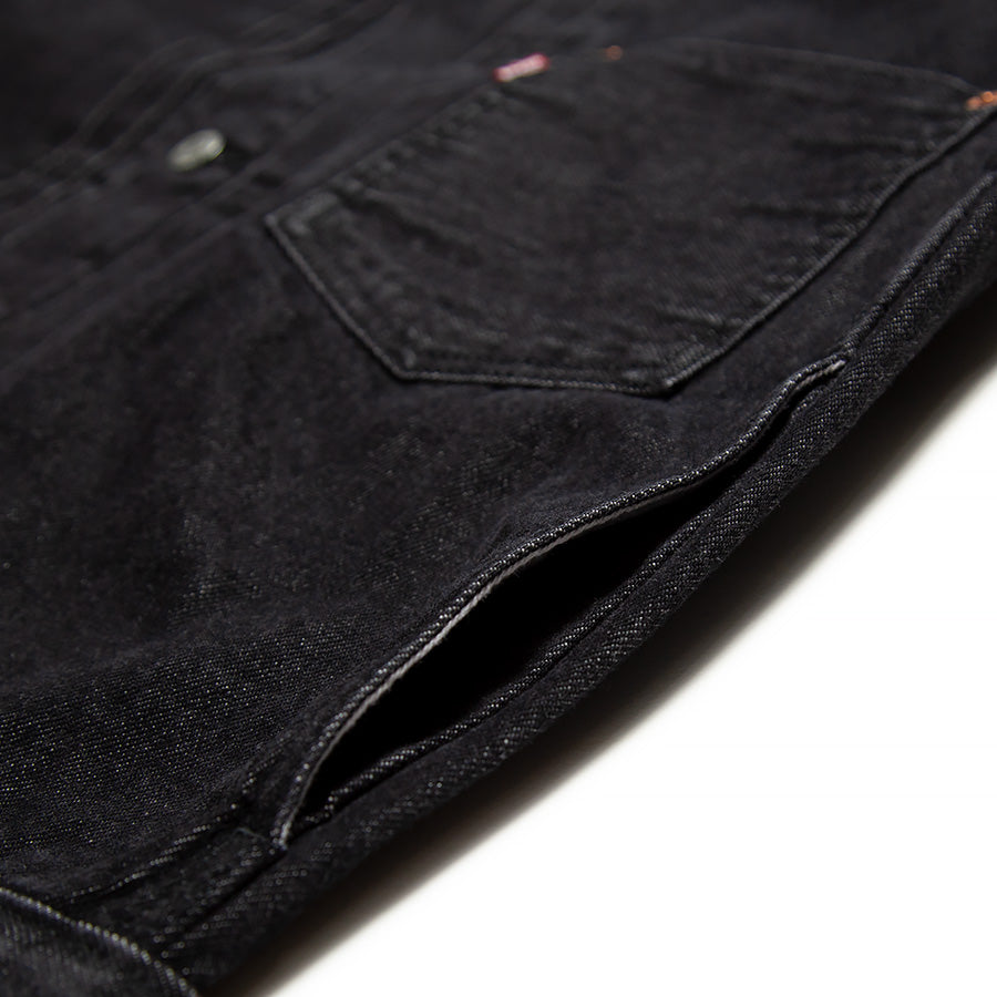 Levi's TYPE I トラッカージャケット セルビッジ ブラック メンズ