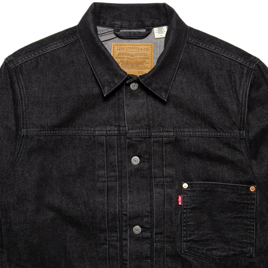 Levi's TYPE I トラッカージャケット セルビッジ ブラック メンズ
