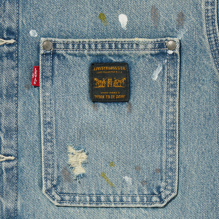 LEVI'S WORKWEAR SUNRISE トラッカージャケット インディゴウォッシュ 胸ポケット詳細 A48200031