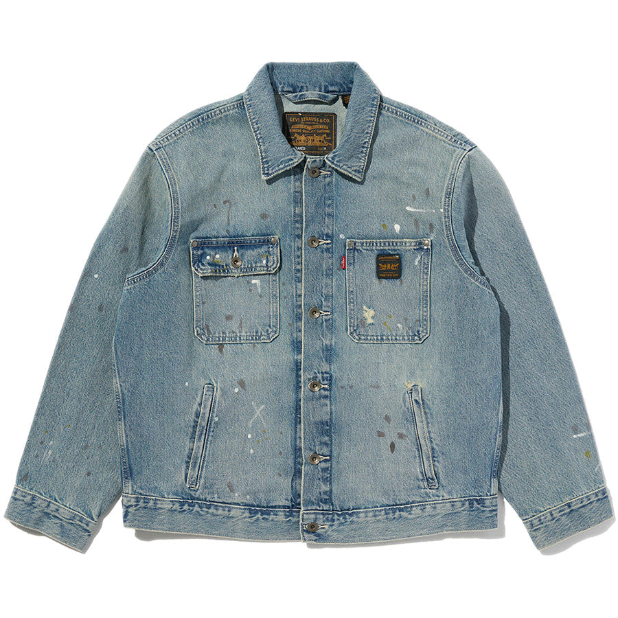 LEVI'S WORKWEAR SUNRISE トラッカージャケット インディゴウォッシュ 正面 平置き A48200031