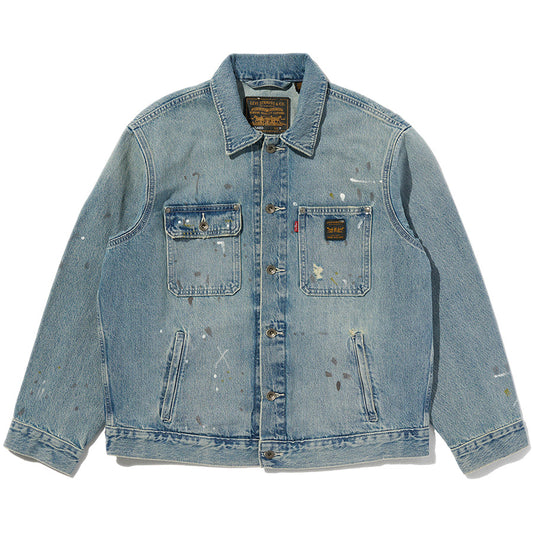 LEVI'S WORKWEAR SUNRISE トラッカージャケット インディゴウォッシュ 正面 平置き A48200031