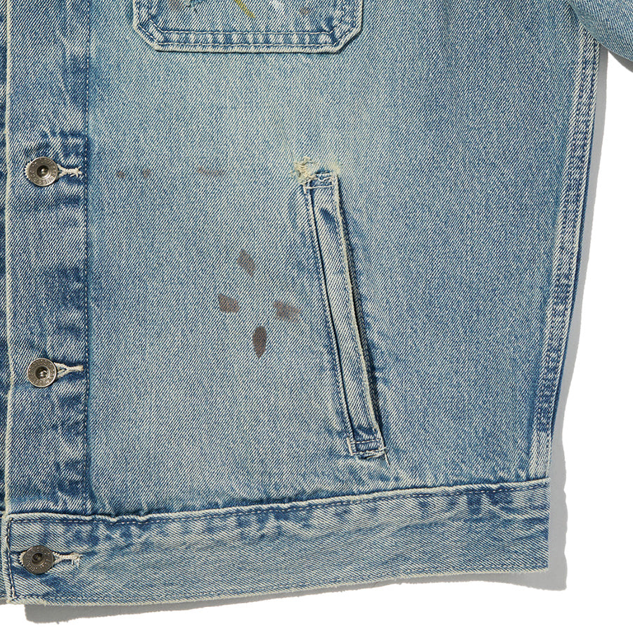 LEVI'S WORKWEAR SUNRISE トラッカージャケット インディゴウォッシュ 裾 サイドポケット詳細 A48200031