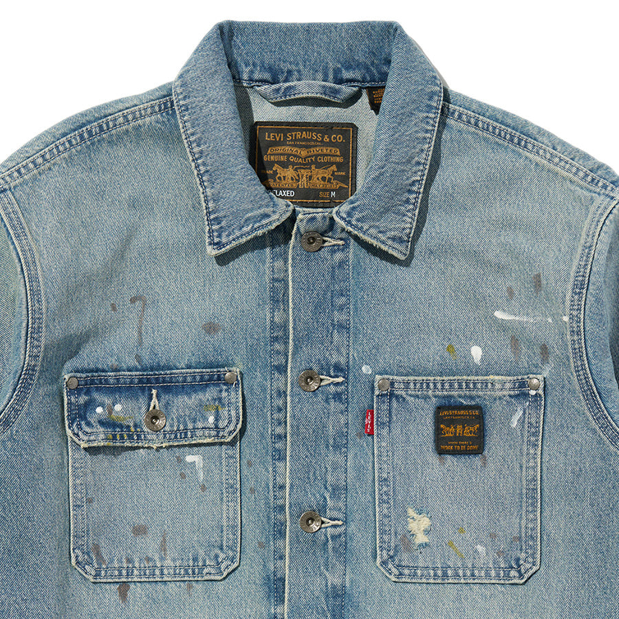 LEVI'S WORKWEAR SUNRISE トラッカージャケット インディゴウォッシュ 正面上部 A48200031
