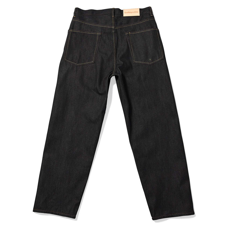 LFYT 5 POCKET DENIM PANTS BAGGIE FIT デニムパンツ インディゴ 平置き背面 LA261101