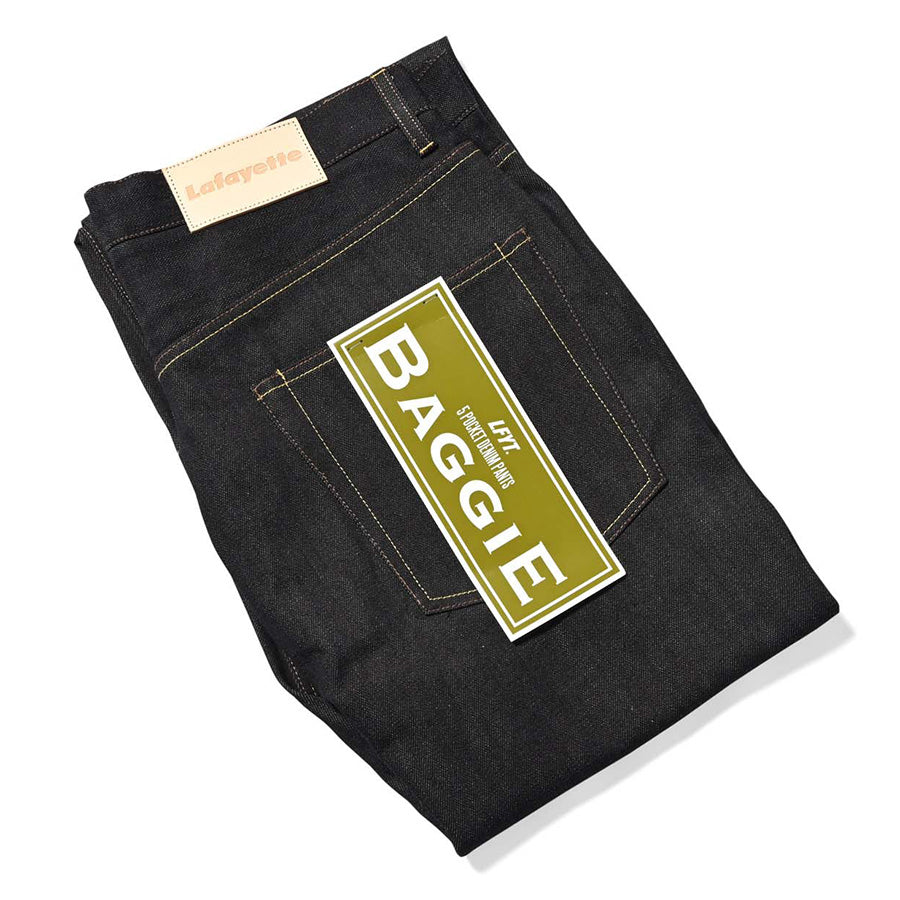 LFYT 5 POCKET DENIM PANTS BAGGIE FIT デニムパンツ インディゴ 畳んだ状態 LA261101