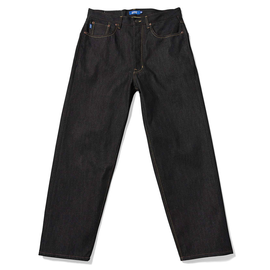 LFYT 5 POCKET DENIM PANTS BAGGIE FIT デニムパンツ インディゴ 平置き正面 LA261101