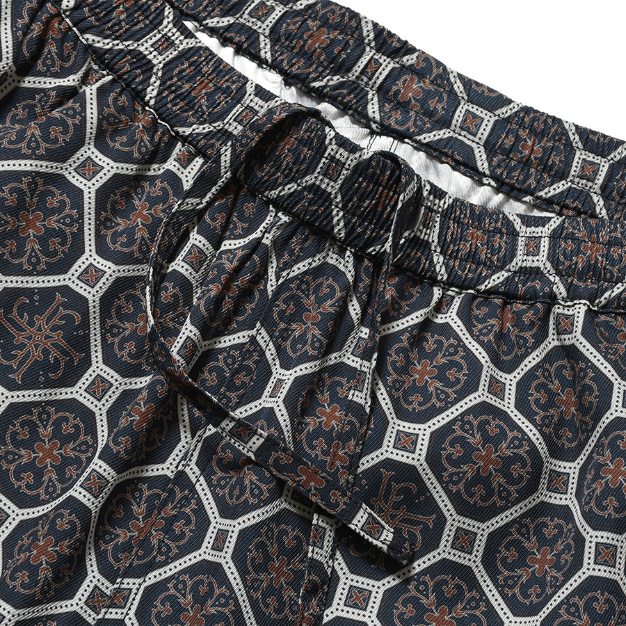 LFYT ARABESQUE PATTERN EASY SHORTS ネイビー ドローコード詳細