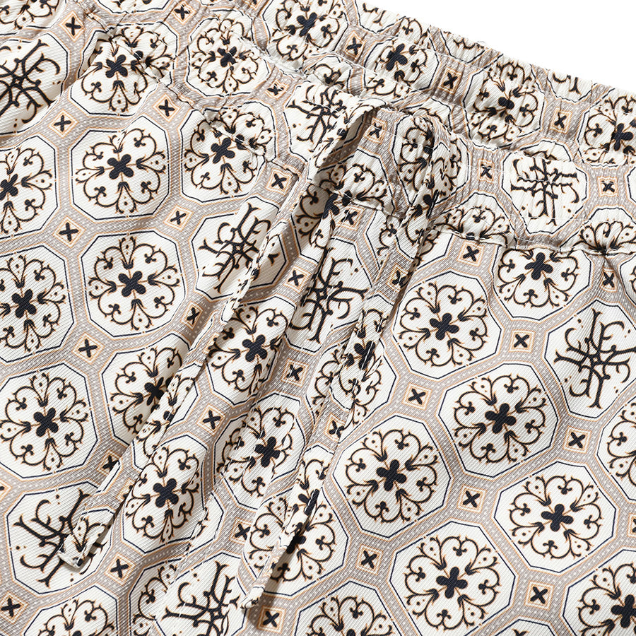 LFYT ARABESQUE PATTERN EASY SHORTS ホワイト ドローコード詳細