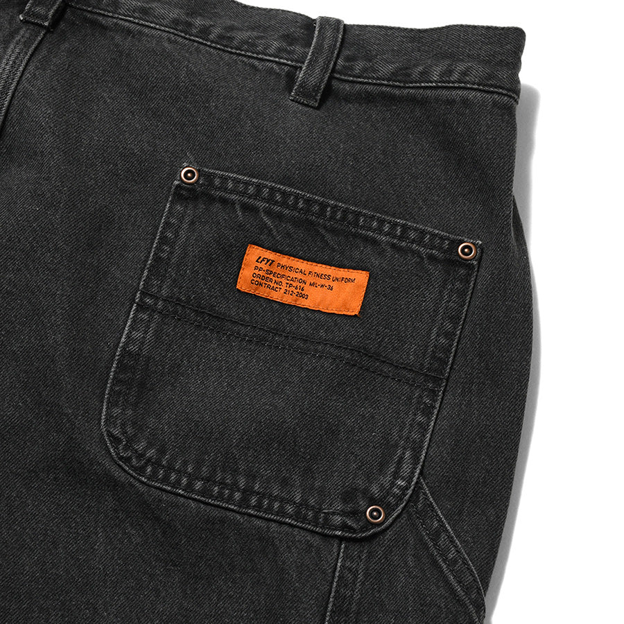 LFYT BLACK DENIM PAINTER PANTS デニム ペインターパンツ ブラック バックポケット詳細 LA261102