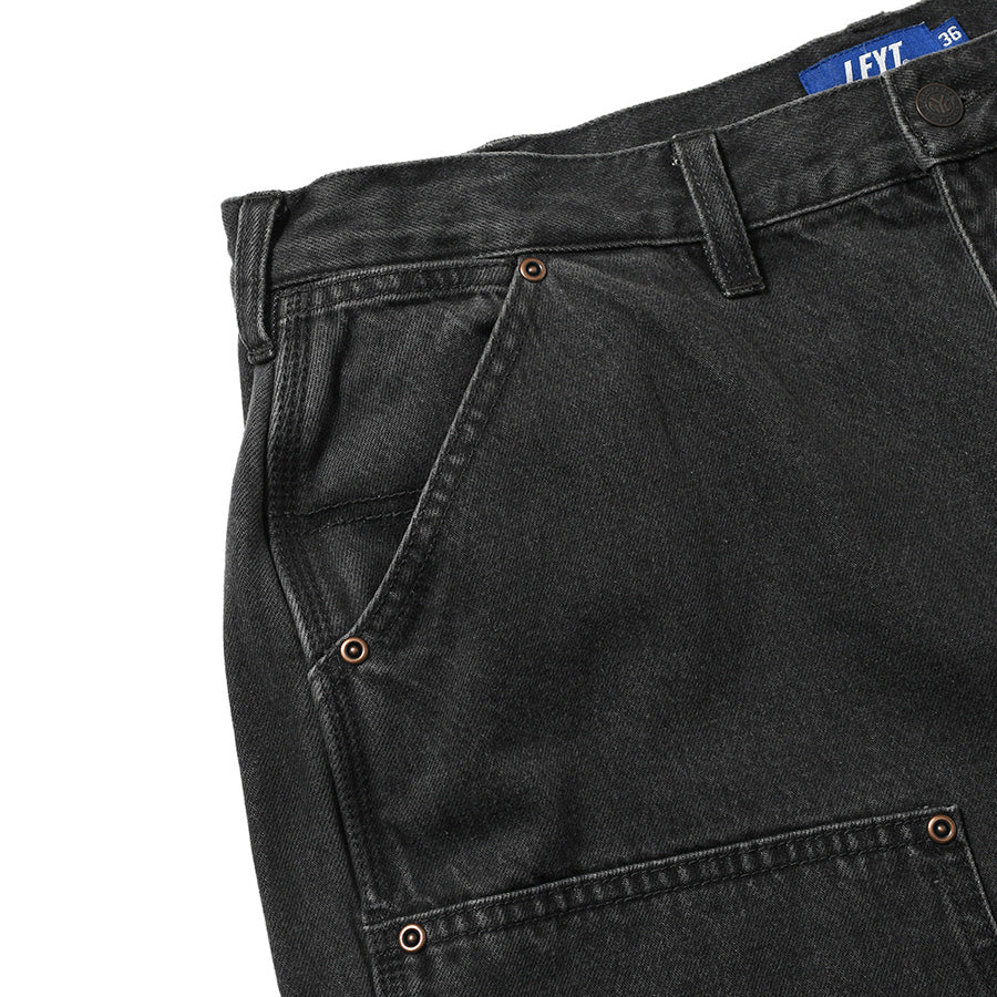 LFYT BLACK DENIM PAINTER PANTS デニム ペインターパンツ ブラック フロントポケット詳細 LA261102