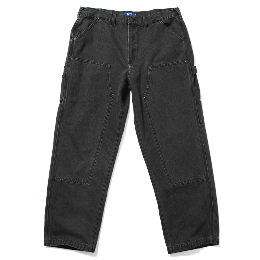 LFYT BLACK DENIM PAINTER PANTS デニム ペインターパンツ ブラック 正面 LA261102