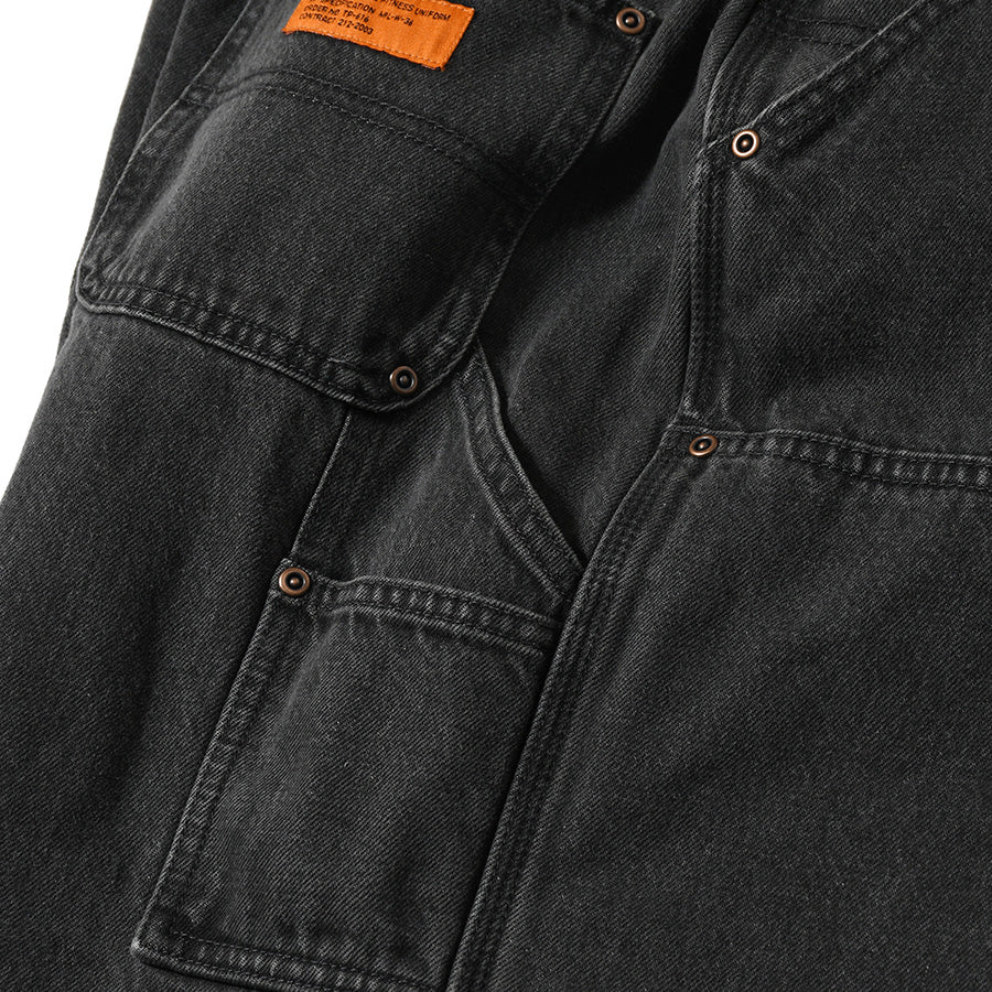 LFYT BLACK DENIM PAINTER PANTS デニム ペインターパンツ ブラック サイド ツールポケット詳細 LA261102