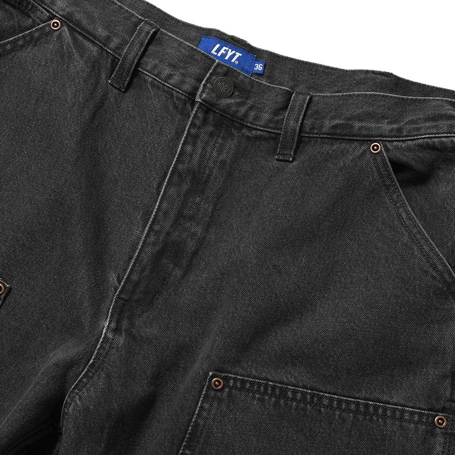 LFYT BLACK DENIM PAINTER PANTS デニム ペインターパンツ ブラック ウエスト詳細 LA261102