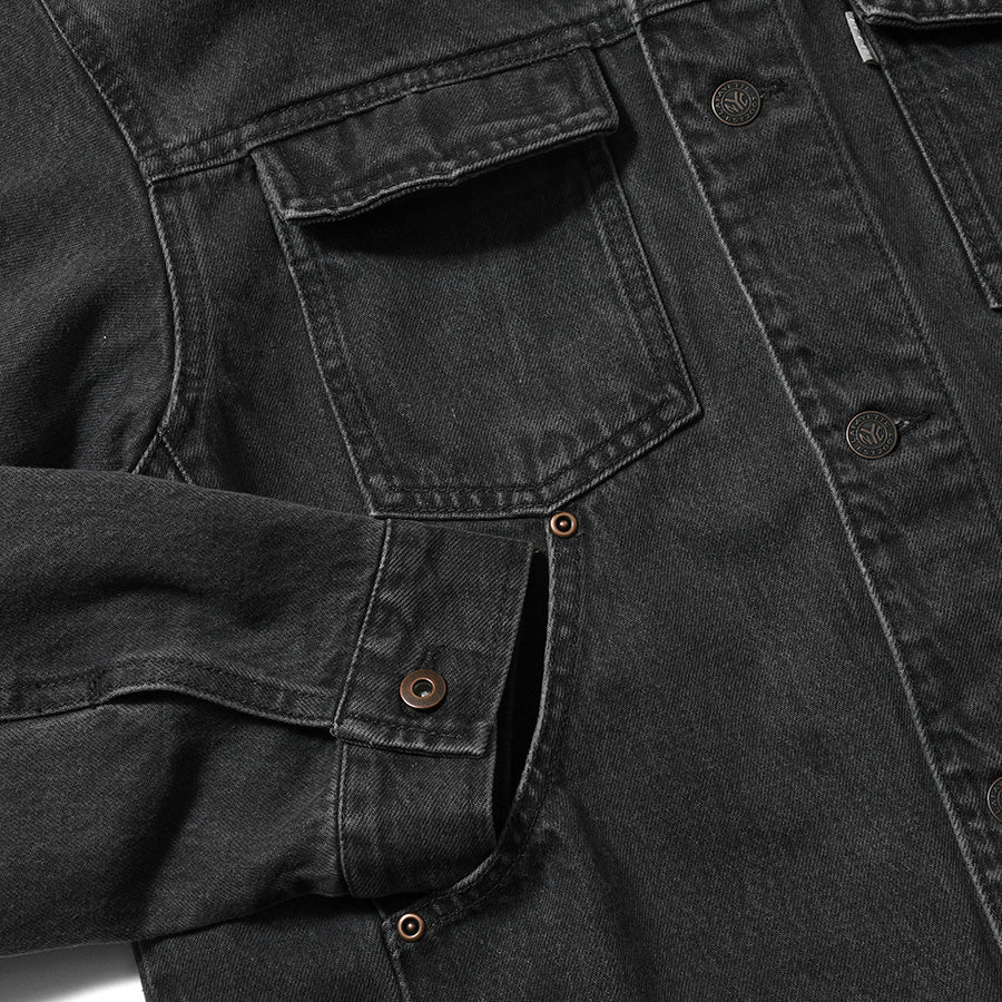 LFYT BLACK DENIM TRUCKER JACKET デニム トラッカージャケット ブラック 袖口 ポケット詳細 LA261004