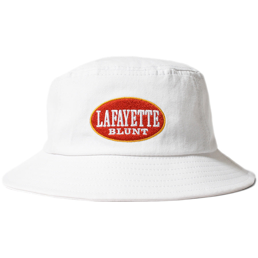 LFYT（エルエフワイティー）BLUNT BUCKET HAT ホワイト 正面 平置き LS261407