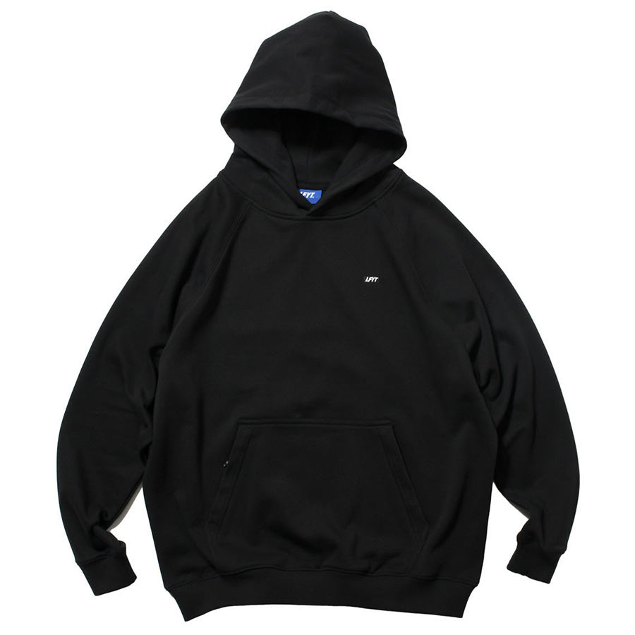 LFYT BOX LOGO HOODIE スウェット パーカー ブラック 正面 平置き LA260501