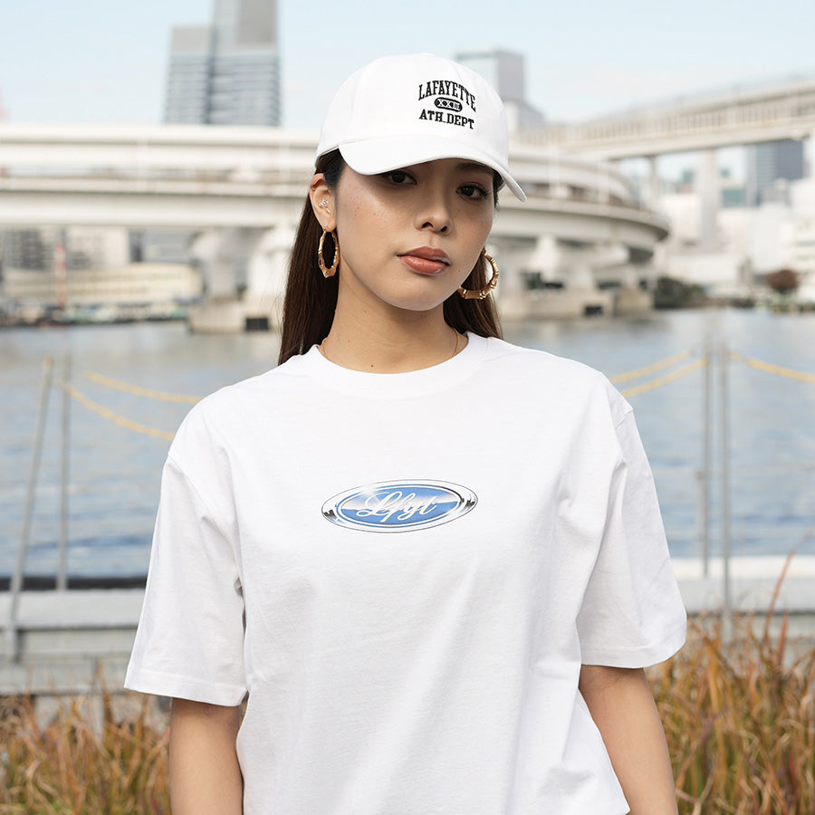 LFYT ATHLETICS DAD HAT ホワイト 着用