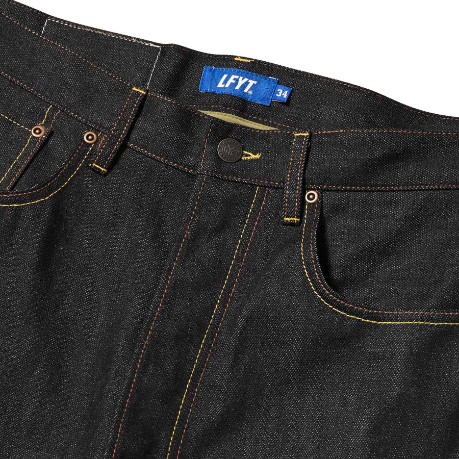 LFYT タックボタン デニムパンツ ディテール