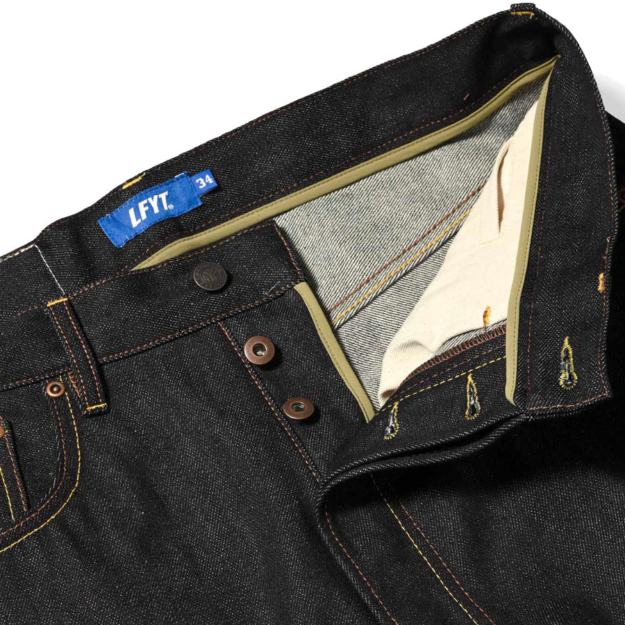 LFYT ボタンフライ デニムパンツ ディテール
