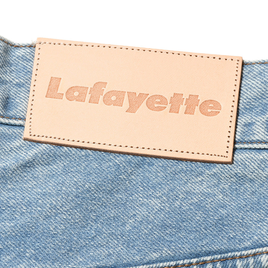 LFYT デニムパンツ レザーパッチ