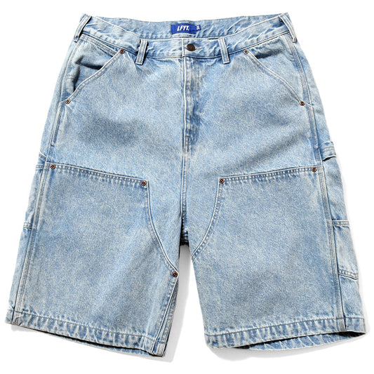 LFYT デニムショーツ ライトブルー ペインター 正面