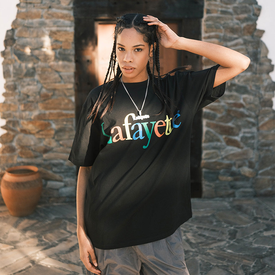 LFYT DIGITAL ICON TEE ブラック 着用イメージ