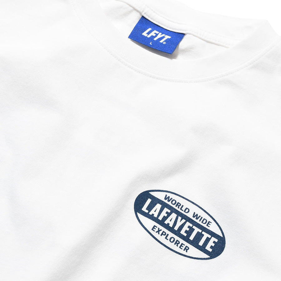LFYT ホワイト 左胸ロゴ 染み込みプリント