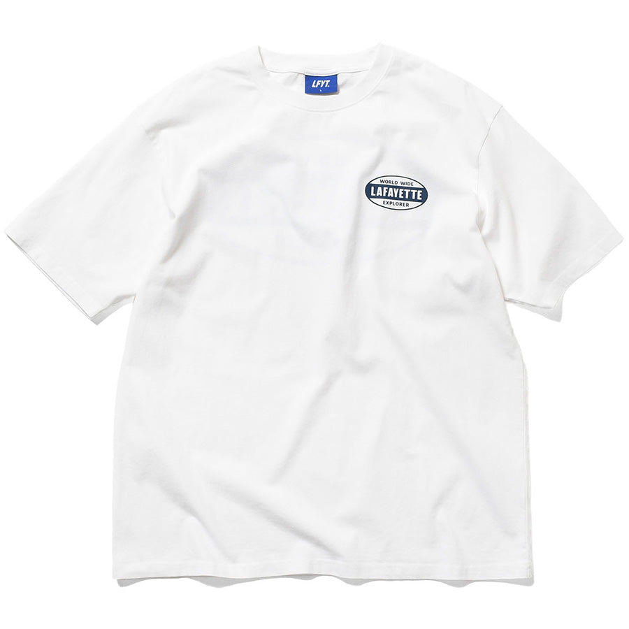 LFYT オーバルロゴTシャツ ホワイト 正面平置き