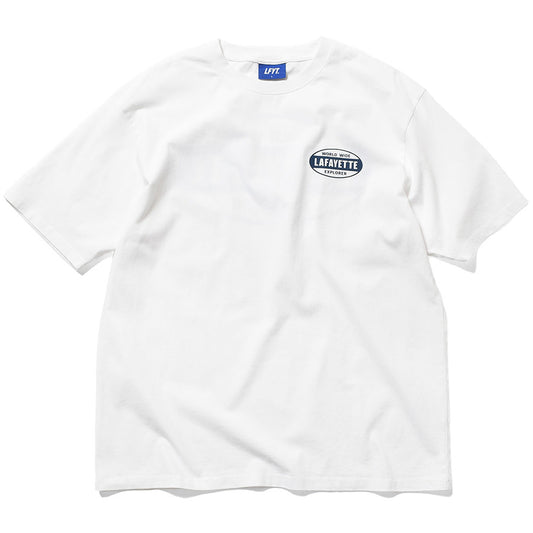 LFYT オーバルロゴTシャツ ホワイト 正面平置き