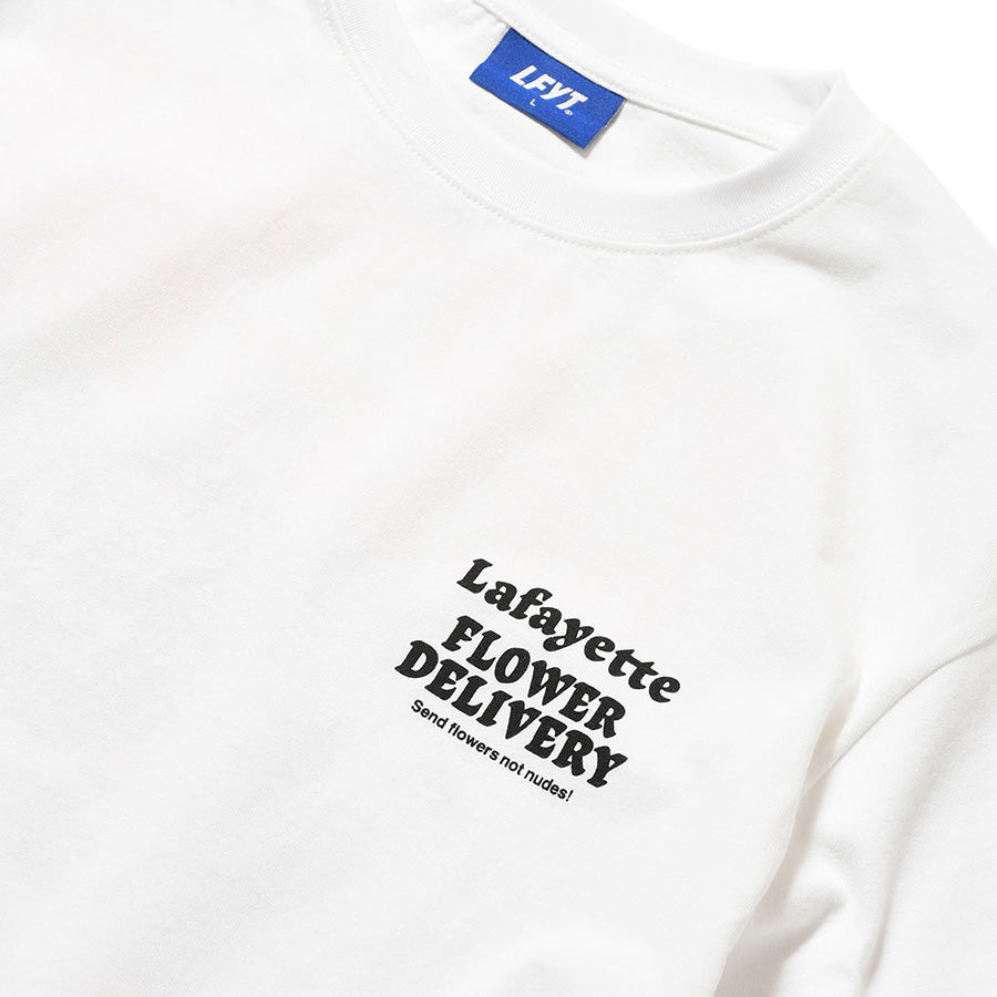LFYT FLOWER DELIVERY TEE ホワイト フロントロゴ詳細