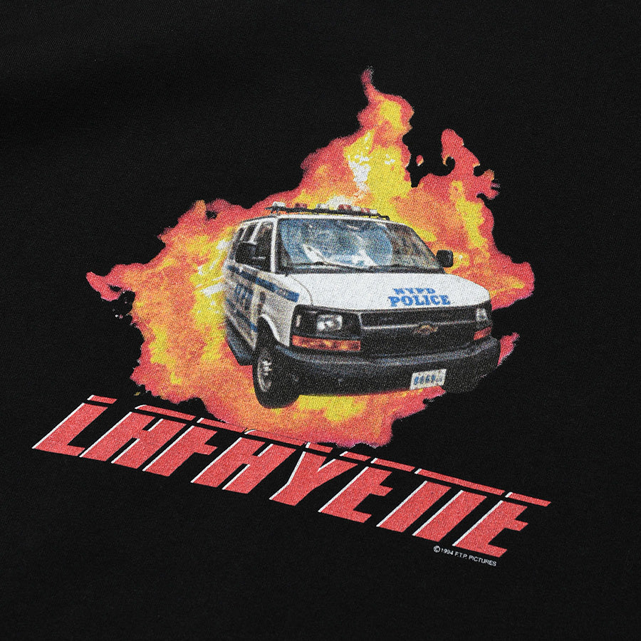LFYT FULL SPEED TEE ブラック フロントグラフィック デザイン