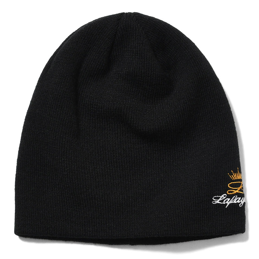 LFYT ビーニー ブラック ロゴ刺繍 正面