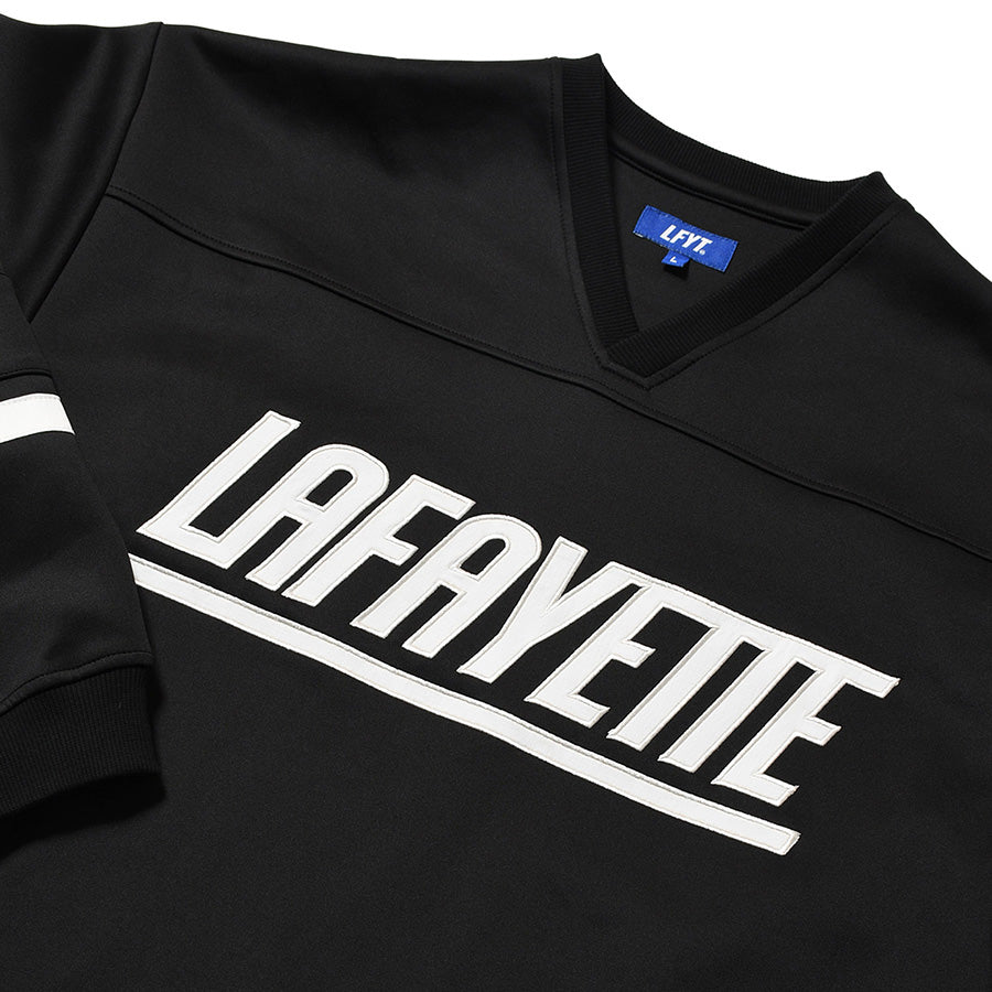 LFYT HENNY FOOTBALL JERSEY フットボールジャージ ブラック フロント LAFAYETTEロゴプリント LA260202
