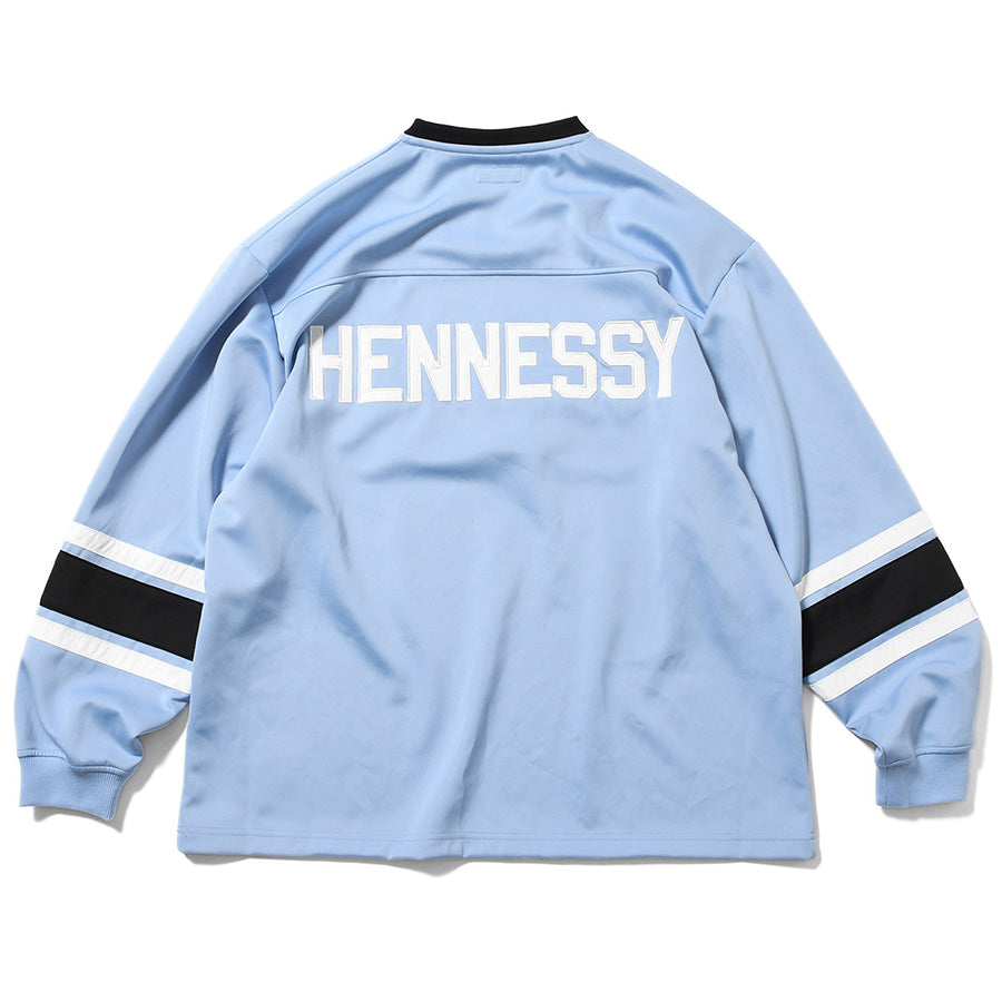 LFYT HENNY FOOTBALL JERSEY フットボールジャージ ブルー 背面 平置き LA260202